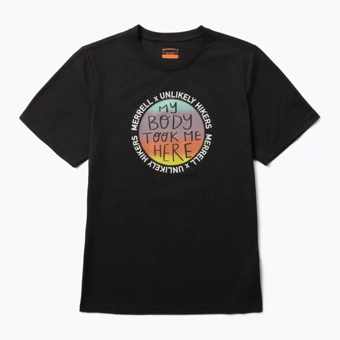 Unlikely Hikers X Short Sleeve Tee Black Men Merrell Tops