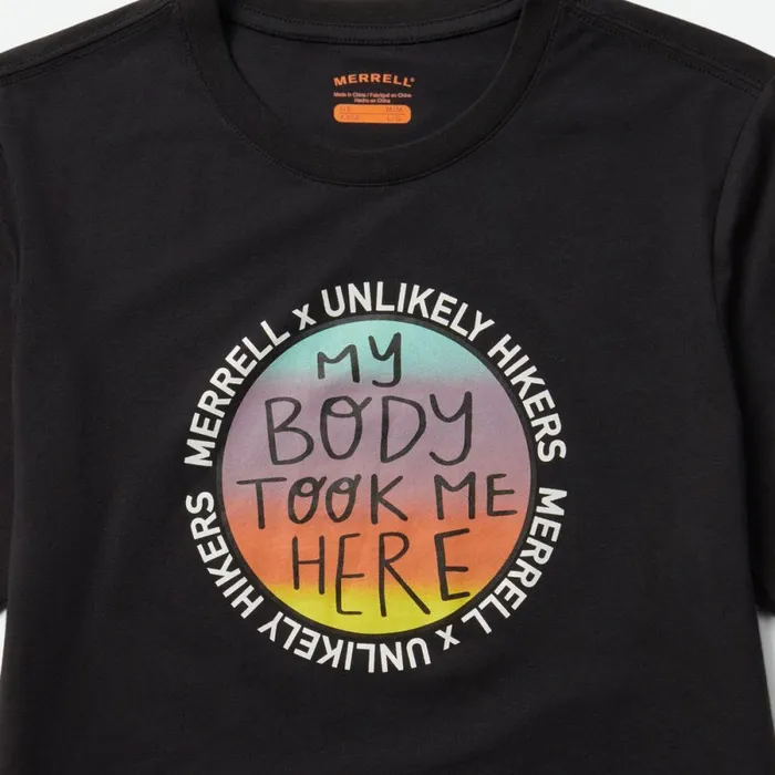 Unlikely Hikers X Short Sleeve Tee Black Men Merrell Tops