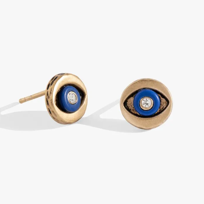 Untamed Evil Eye Stud Earring Antique Gold Women Alex And Ani Earrings