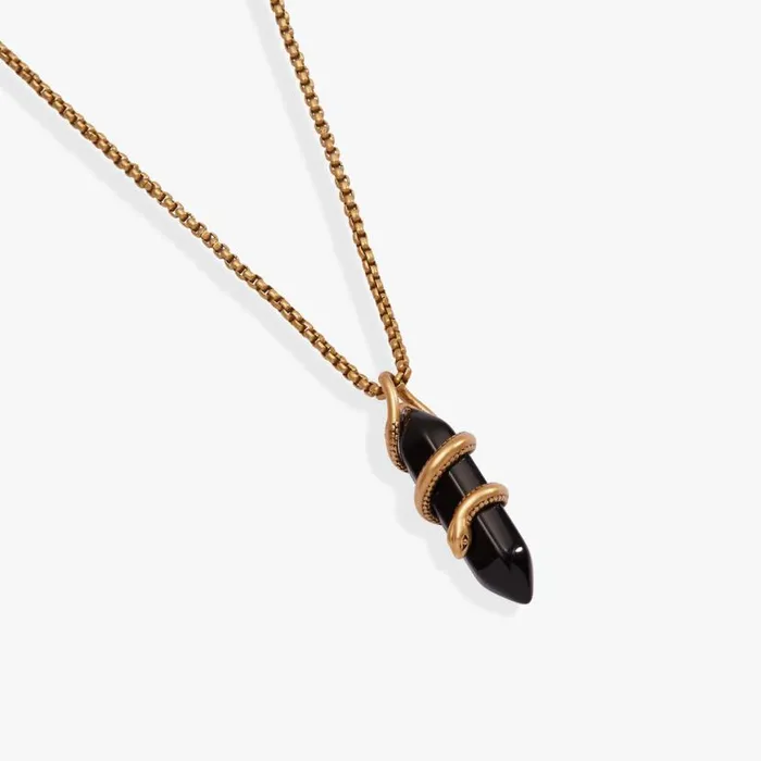 Untamed Snake Crystal Pendant Necklace Antique Gold Women Alex And Ani Necklaces Untamed Snake Crystal Pendant Necklace Antique Gold Women Alex And Ani Necklaces