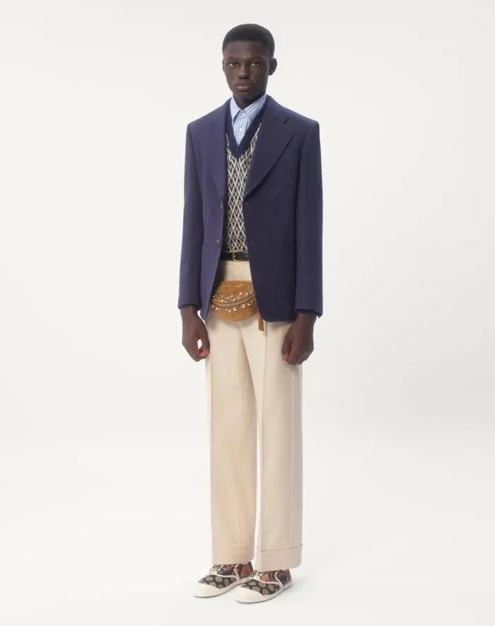 Valentino Belt Bags Man Valentino Garavani Nellcte Suede Belt Bag For Man In Havana Beige Havana Beige