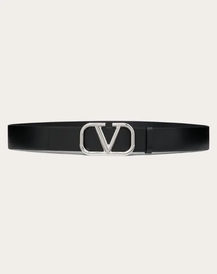 Valentino Belts Man Vlogo Signature Calfskin Belt 40 Mm For Man In Black Black Valentino Belts Man Vlogo Signature Calfskin Belt 40 Mm For Man In Black Black