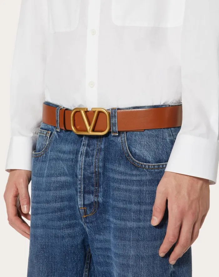Valentino Belts Man Vlogo Signature Calfskin Belt 40 Mm For Man In Saddle Brown Saddle Brown Valentino Belts Man Vlogo Signature Calfskin Belt 40 Mm For Man In Saddle Brown Saddle Brown