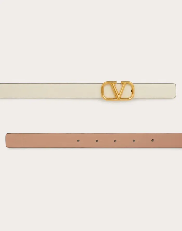 Valentino Belts Woman Reversible Vlogo Signature Belt In Glossy Calfskin 20 Mm For Woman In Blackpure Red Blackpure Red Valentino Belts Woman Reversible Vlogo Signature Belt In Glossy Calfskin 20 Mm For Woman In Blackpure Red Blackpure Red