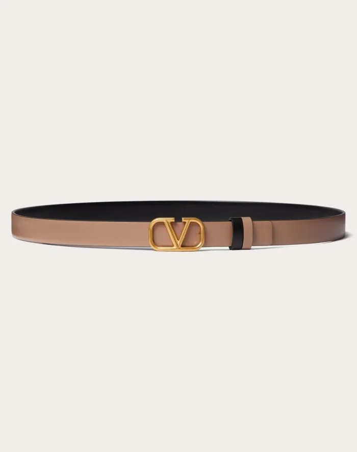 Valentino Belts Woman Reversible Vlogo Signature Belt In Glossy Calfskin 20 Mm For Woman In Blackpure Red Blackpure Red Valentino Belts Woman Reversible Vlogo Signature Belt In Glossy Calfskin 20 Mm For Woman In Blackpure Red Blackpure Red