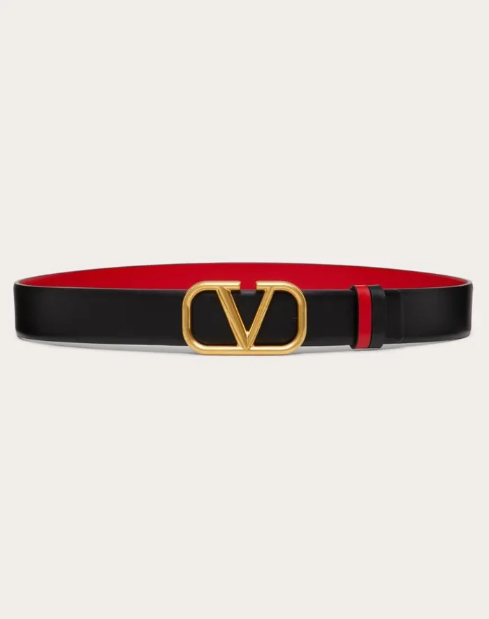 Valentino Belts Woman Reversible Vlogo Signature Belt In Glossy Calfskin 30 Mm For Woman In Saddle Brownblack Saddle Brownblack Valentino Belts Woman Reversible Vlogo Signature Belt In Glossy Calfskin 30 Mm For Woman In Saddle Brownblack Saddle Brownblack