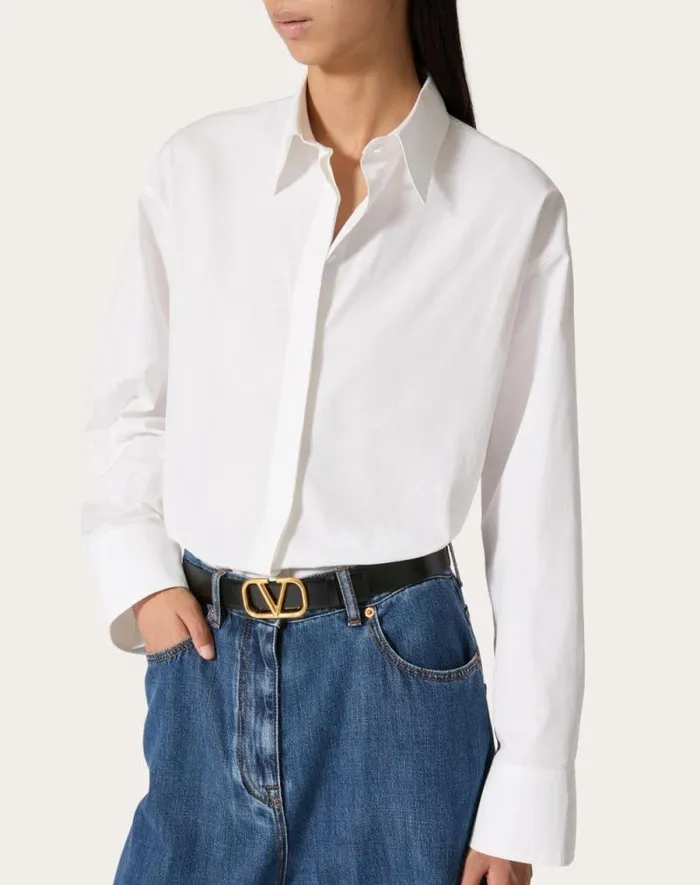 Valentino Belts Woman Reversible Vlogo Signature Belt In Glossy Calfskin 30 Mm For Woman In Smokey Beigeblack Smokey Beigeblack Valentino Belts Woman Reversible Vlogo Signature Belt In Glossy Calfskin 30 Mm For Woman In Smokey Beigeblack Smokey Beigeblack