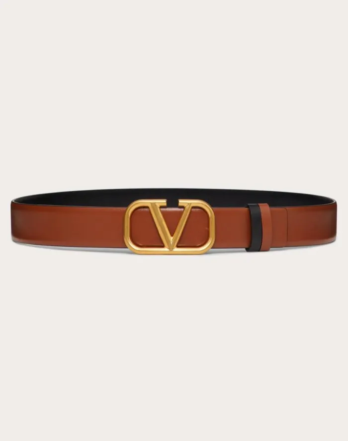 Valentino Belts Woman Reversible Vlogo Signature Belt In Glossy Calfskin 30 Mm For Woman In Smokey Beigeblack Smokey Beigeblack Valentino Belts Woman Reversible Vlogo Signature Belt In Glossy Calfskin 30 Mm For Woman In Smokey Beigeblack Smokey Beigeblack