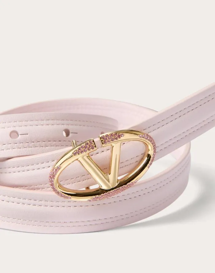 Valentino Belts Woman The Bold Edition Vlogo Shiny Calfskin Belt 20 Mm For Woman In Black Black Valentino Belts Woman The Bold Edition Vlogo Shiny Calfskin Belt 20 Mm For Woman In Black Black