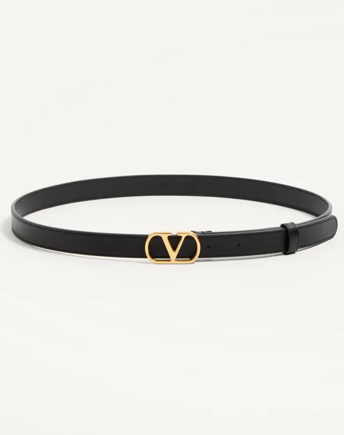 Valentino Belts Woman Vlogo Signature Belt In Shiny Calfskin 20 Mm For Woman In Ivory Ivory Valentino Belts Woman Vlogo Signature Belt In Shiny Calfskin 20 Mm For Woman In Ivory Ivory