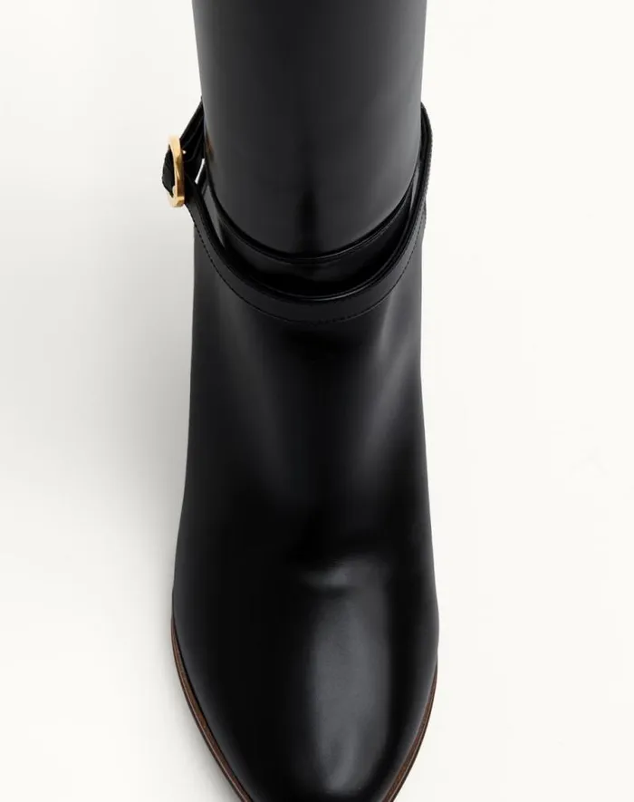 Valentino Boots Woman Pattie Calfskin Boot 75mm For Woman In Ivory Ivory