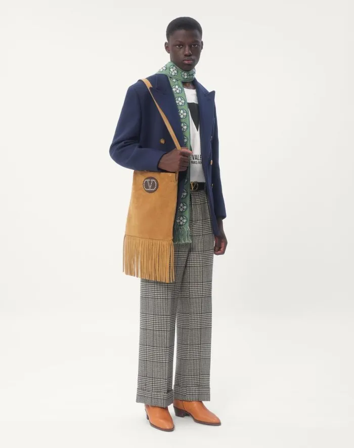 Valentino Coats And Blazers Man Doublebreasted Double Wool Jacket For Man In Indigo Indigo Valentino Coats And Blazers Man Doublebreasted Double Wool Jacket For Man In Indigo Indigo