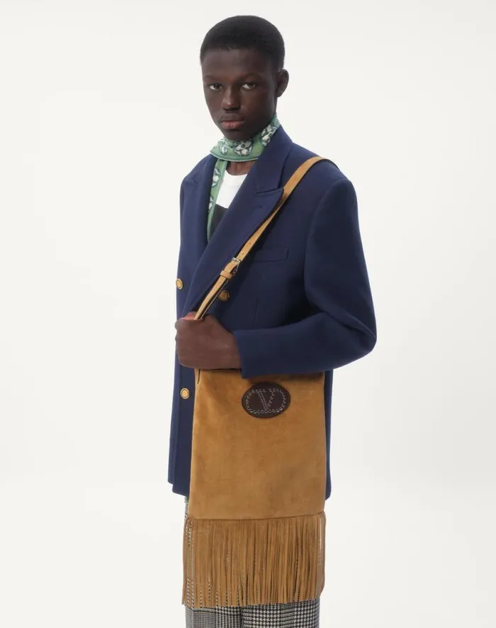 Valentino Coats And Blazers Man Doublebreasted Double Wool Jacket For Man In Indigo Indigo Valentino Coats And Blazers Man Doublebreasted Double Wool Jacket For Man In Indigo Indigo