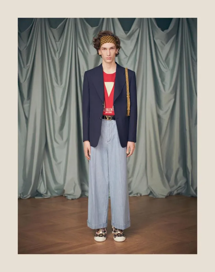 Valentino Denim Man Cuffed Denim Pants For Man In Denim Denim Valentino Denim Man Cuffed Denim Pants For Man In Denim Denim
