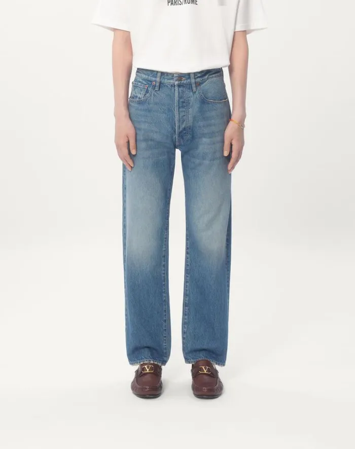 Valentino Denim Man Denim Pants For Man In Denim Denim