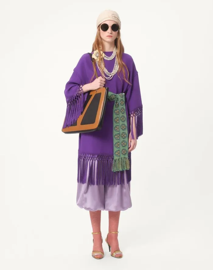 Valentino Dresses Woman Cady Couture Dress For Woman In Violet Violet Valentino Dresses Woman Cady Couture Dress For Woman In Violet Violet