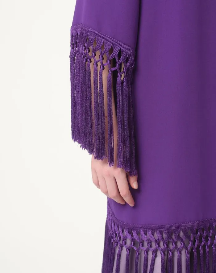 Valentino Dresses Woman Cady Couture Dress For Woman In Violet Violet Valentino Dresses Woman Cady Couture Dress For Woman In Violet Violet