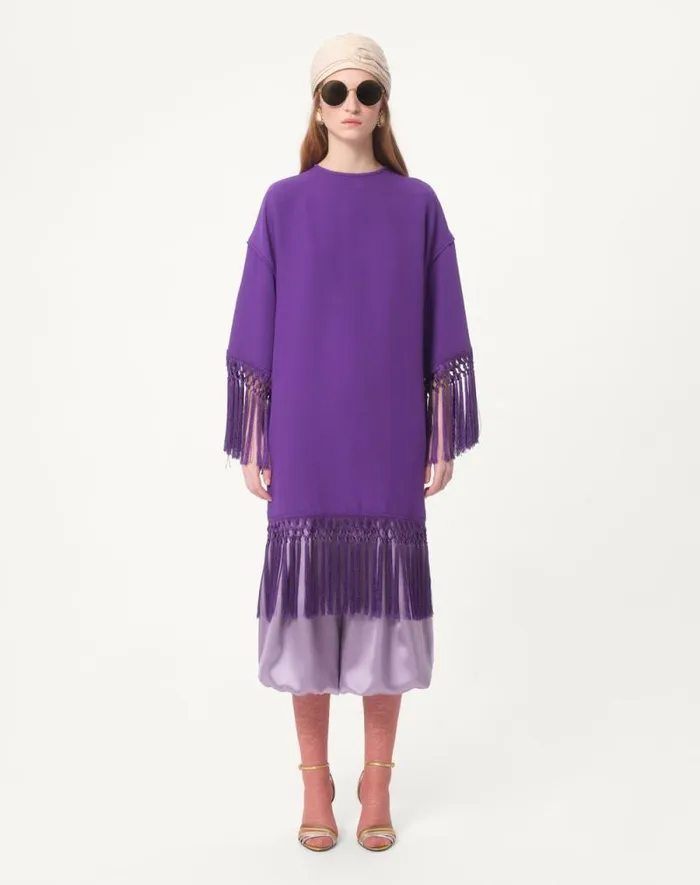 Valentino Dresses Woman Cady Couture Dress For Woman In Violet Violet Valentino Dresses Woman Cady Couture Dress For Woman In Violet Violet