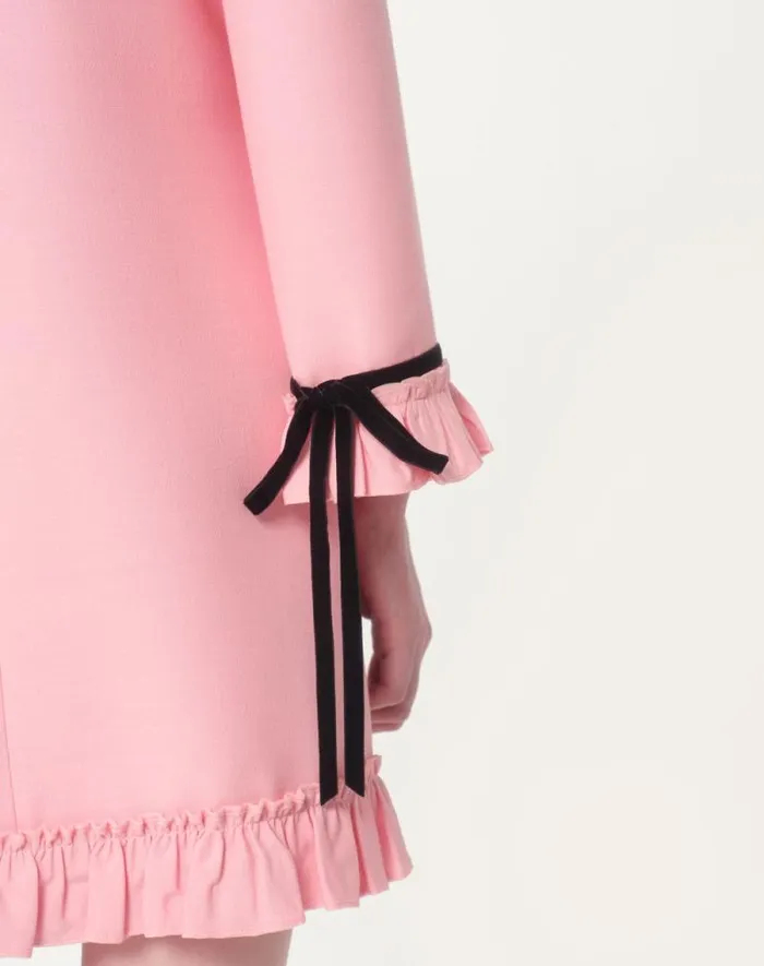 Valentino Dresses Woman Crepe Couture Short Dress For Woman In Pink Pink Valentino Dresses Woman Crepe Couture Short Dress For Woman In Pink Pink