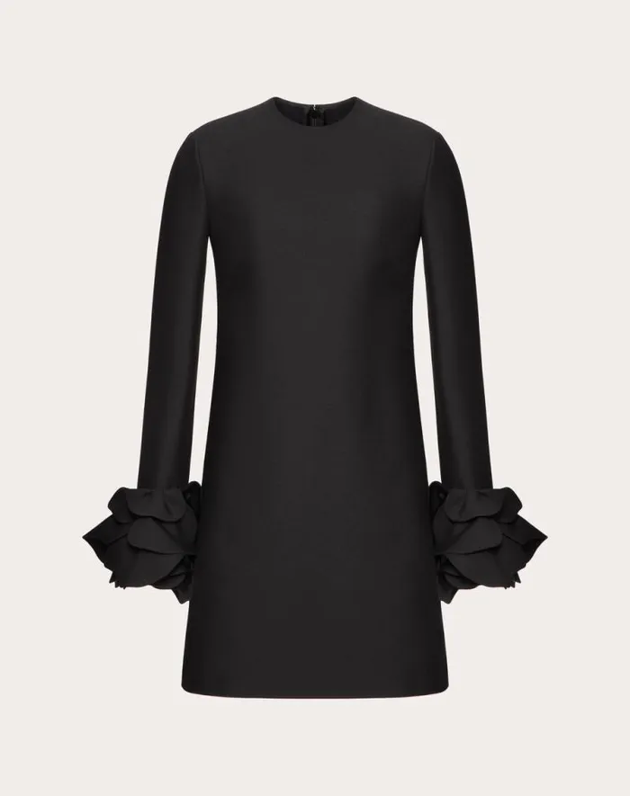 Valentino Dresses Woman Embroidered Crepe Couture Short Dress For Woman In Red Red Valentino Dresses Woman Embroidered Crepe Couture Short Dress For Woman In Red Red