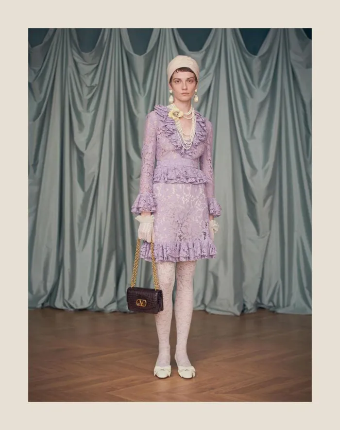 Valentino Dresses Woman Short Dress In Heavy Lace For Woman In Lavander Lavander Valentino Dresses Woman Short Dress In Heavy Lace For Woman In Lavander Lavander