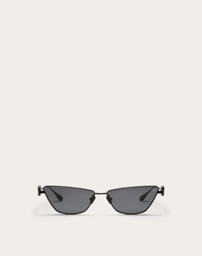 Valentino Eyewear Woman Vlogo Sign Cateye Titanium Frame In Dark Grey Dark Grey Valentino Eyewear Woman Vlogo Sign Cateye Titanium Frame In Dark Grey Dark Grey
