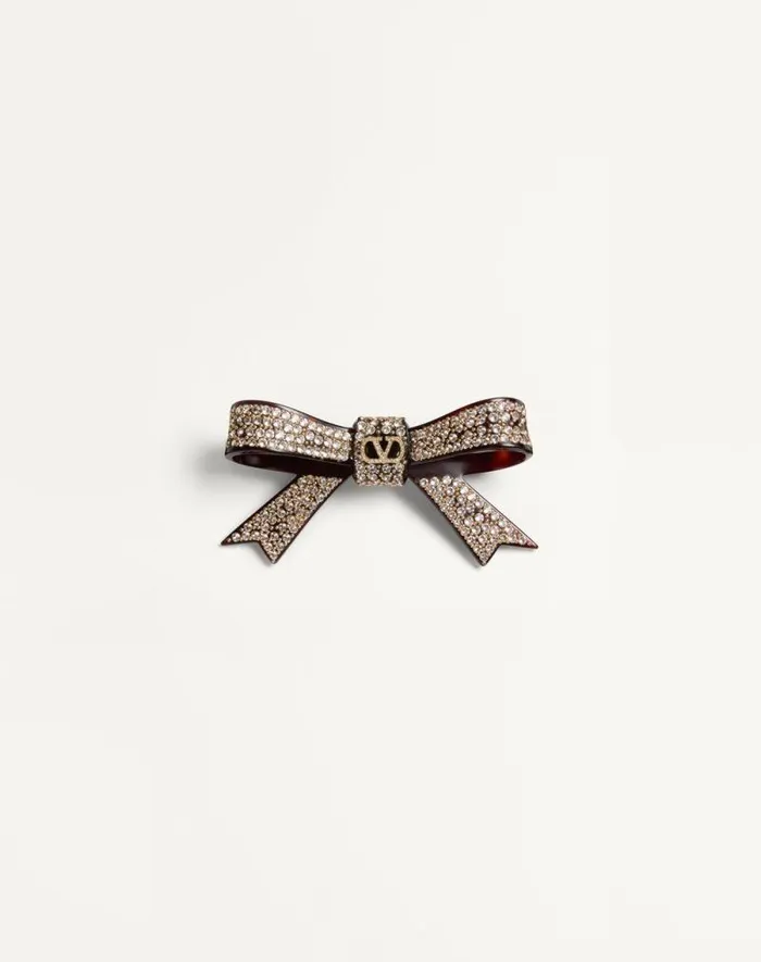Valentino Hair Accessories Woman Vlogo Signature Hair Clip In Resin Metal And Crystals For Woman In Multicolor Multicolor Valentino Hair Accessories Woman Vlogo Signature Hair Clip In Resin Metal And Crystals For Woman In Multicolor Multicolor