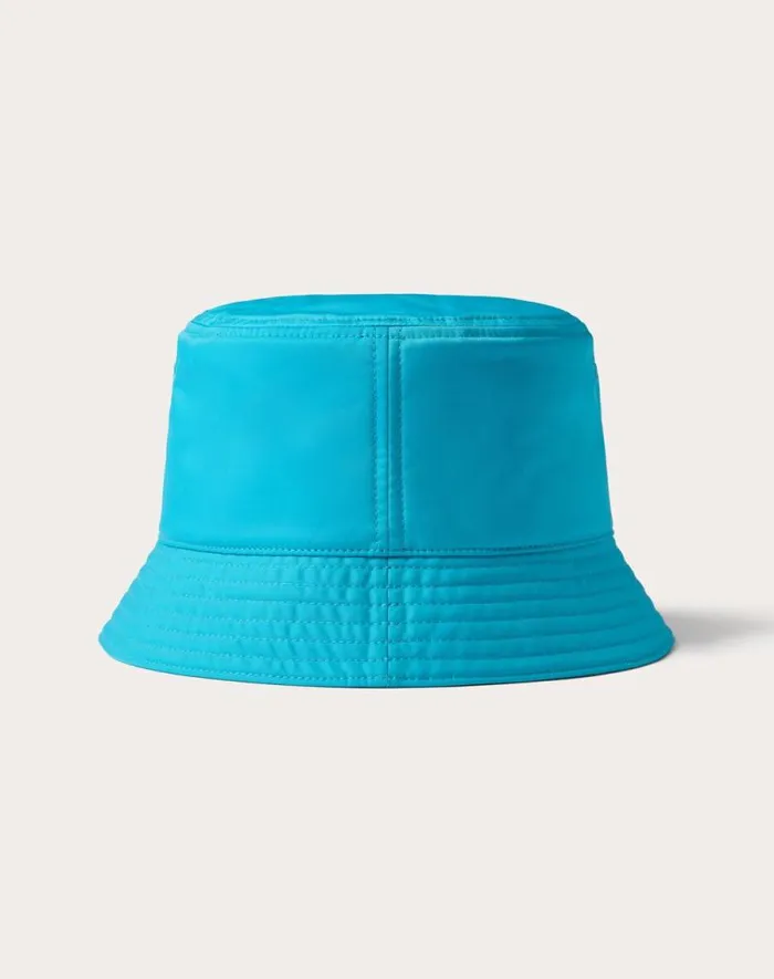 Valentino Hats And Gloves Man Vlogo Signature Nylon Bucket Hat With Vlogo Embroidery For Man In Sky Blue Sky Blue Valentino Hats And Gloves Man Vlogo Signature Nylon Bucket Hat With Vlogo Embroidery For Man In Sky Blue Sky Blue