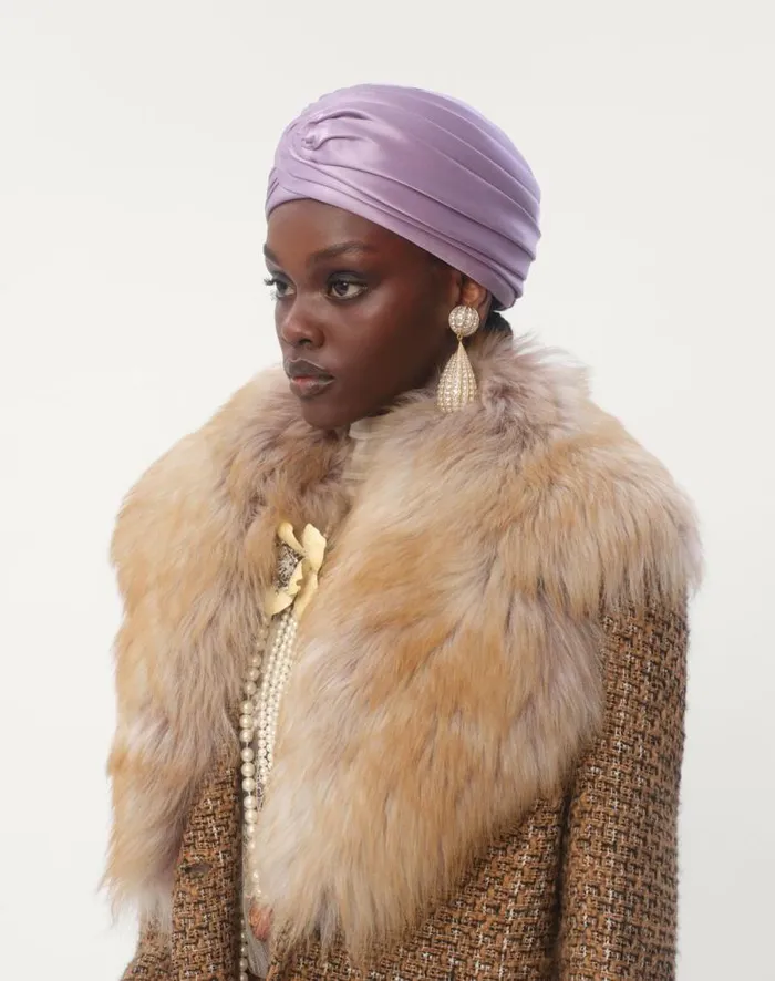 Valentino Hats And Gloves Woman Rigid Silk Turban For Woman In Lilac Lilac Valentino Hats And Gloves Woman Rigid Silk Turban For Woman In Lilac Lilac