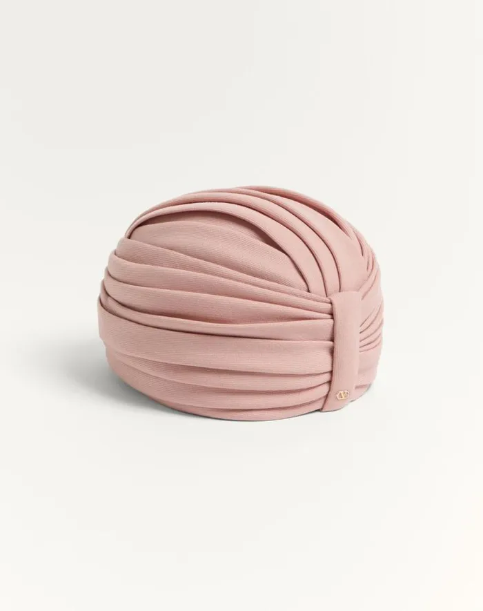 Valentino Hats And Gloves Woman Rigid Wool Turban For Woman In Ivorygold Ivorygold Valentino Hats And Gloves Woman Rigid Wool Turban For Woman In Ivorygold Ivorygold
