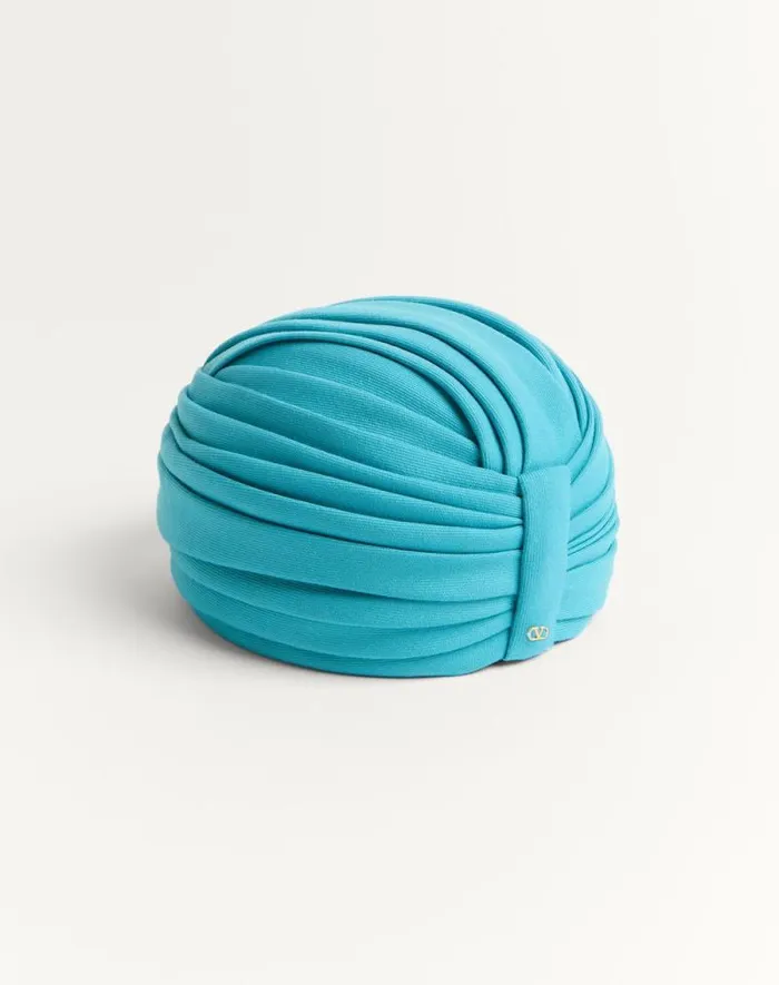 Valentino Hats And Gloves Woman Rigid Wool Turban For Woman In Ivorygold Ivorygold Valentino Hats And Gloves Woman Rigid Wool Turban For Woman In Ivorygold Ivorygold