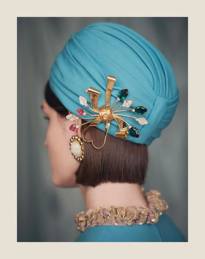 Valentino Hats And Gloves Woman Rigid Wool Turban For Woman In Ivorygold Ivorygold Valentino Hats And Gloves Woman Rigid Wool Turban For Woman In Ivorygold Ivorygold