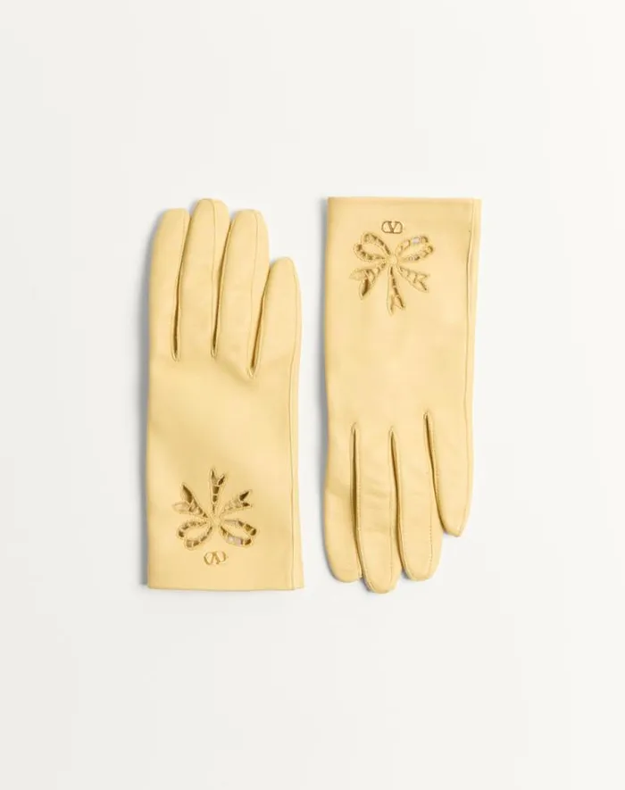 Valentino Hats And Gloves Woman Vlogo Signature Nappa Gloves For Woman In Multicolor Multicolor