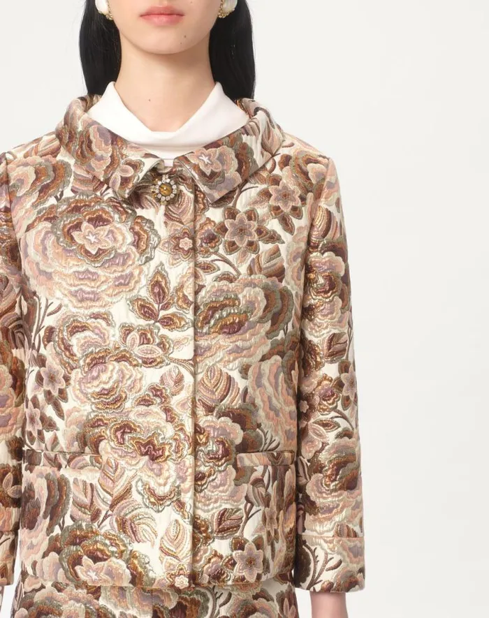 Valentino Jackets And Blazers Woman Apres L039hiver Matelasse039 Rose Lurex Jacket For Woman In Lattepink Lurex Lattepink Lurex Valentino Jackets And Blazers Woman Apres L039hiver Matelasse039 Rose Lurex Jacket For Woman In Lattepink Lurex Lattepink Lurex