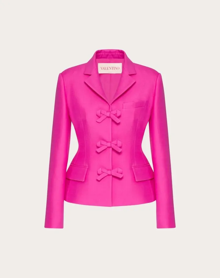 Valentino Jackets And Blazers Woman Crepe Couture Jacket For Woman In Pink Pp Pink Pp Valentino Jackets And Blazers Woman Crepe Couture Jacket For Woman In Pink Pp Pink Pp