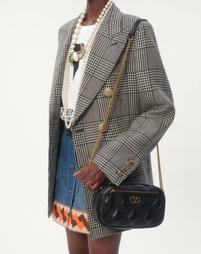 Valentino Jackets And Blazers Woman Houndstooth Wool Blazer For Woman In Ivoryblack Ivoryblack Valentino Jackets And Blazers Woman Houndstooth Wool Blazer For Woman In Ivoryblack Ivoryblack