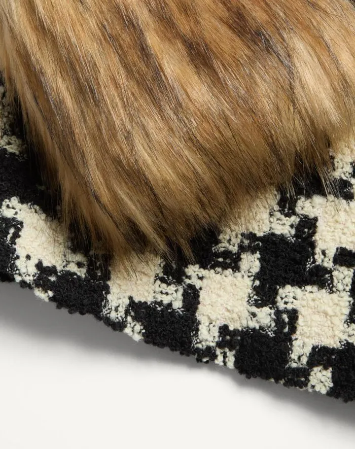 Valentino Jackets And Blazers Woman Macro Pied De Poule Tweed Jacket For Woman In Ivoryblack Ivoryblack