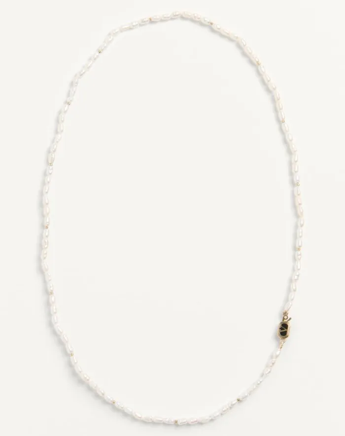 Valentino Jewelry Man Oval Necklace In Metal Pearls And Enamel For Man In Goldblackcream Goldblackcream Valentino Jewelry Man Oval Necklace In Metal Pearls And Enamel For Man In Goldblackcream Goldblackcream