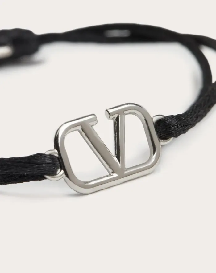 Valentino Jewelry Man Vlogo Signature Cotton Bracelet For Man In Ultramarine Ultramarine Valentino Jewelry Man Vlogo Signature Cotton Bracelet For Man In Ultramarine Ultramarine