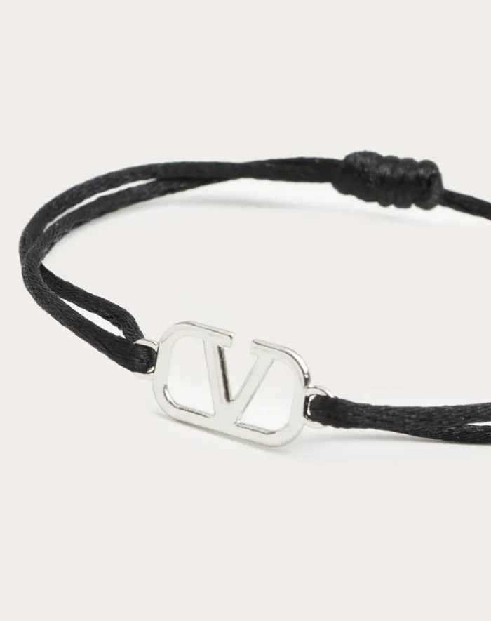 Valentino Jewelry Man Vlogo Signature Cotton Bracelet For Man In Ultramarine Ultramarine Valentino Jewelry Man Vlogo Signature Cotton Bracelet For Man In Ultramarine Ultramarine