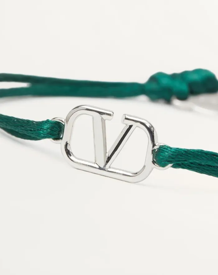 Valentino Jewelry Man Vlogo Signature Cotton Bracelet For Man In Ultramarine Ultramarine Valentino Jewelry Man Vlogo Signature Cotton Bracelet For Man In Ultramarine Ultramarine