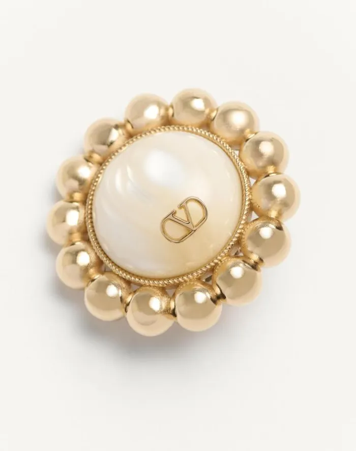 Valentino Jewelry Woman Pas Plus Metal And Pearl Earrings For Woman In Multicolor Multicolor Valentino Jewelry Woman Pas Plus Metal And Pearl Earrings For Woman In Multicolor Multicolor