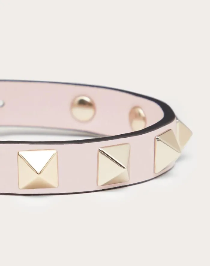 Valentino Jewelry Woman Rockstud Bracelet For Woman In Rose Quartz Rose Quartz Valentino Jewelry Woman Rockstud Bracelet For Woman In Rose Quartz Rose Quartz