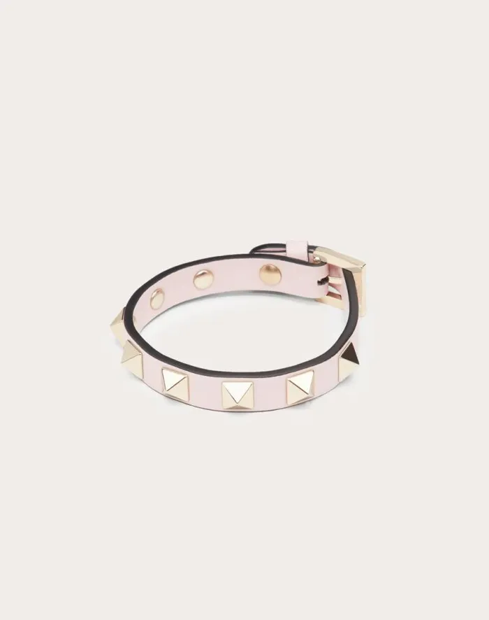 Valentino Jewelry Woman Rockstud Bracelet For Woman In Rose Quartz Rose Quartz Valentino Jewelry Woman Rockstud Bracelet For Woman In Rose Quartz Rose Quartz