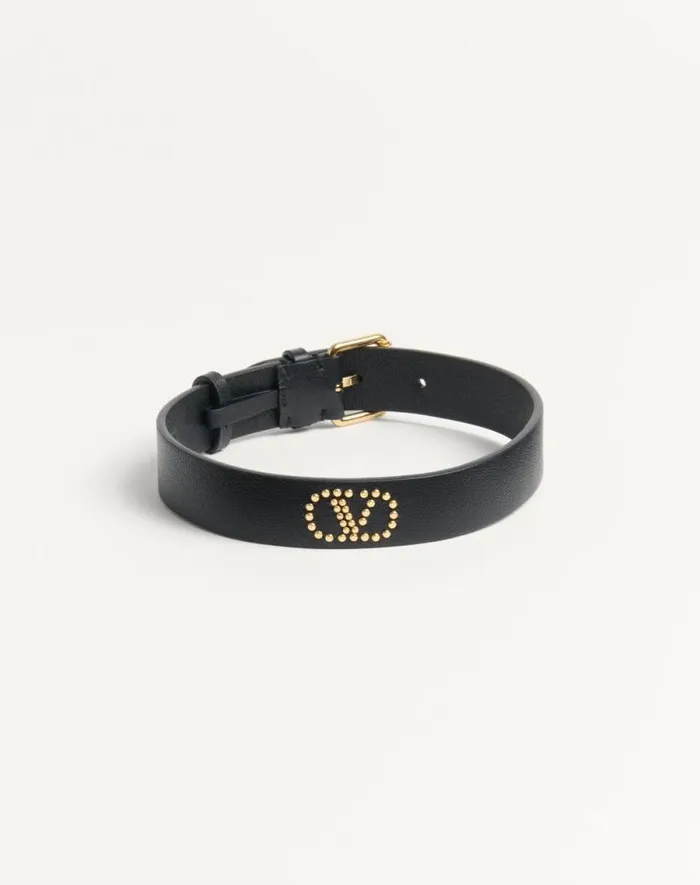 Valentino Jewelry Woman Valentino Garavani Vlogo Signature Leather And Metal Choker For Woman In Black Black Valentino Jewelry Woman Valentino Garavani Vlogo Signature Leather And Metal Choker For Woman In Black Black