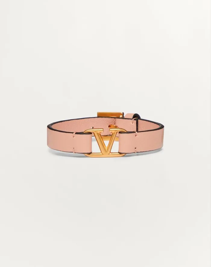 Valentino Jewelry Woman Vlogo Signature Calfskin Bracelet For Woman In Pure Redblack Pure Redblack Valentino Jewelry Woman Vlogo Signature Calfskin Bracelet For Woman In Pure Redblack Pure Redblack