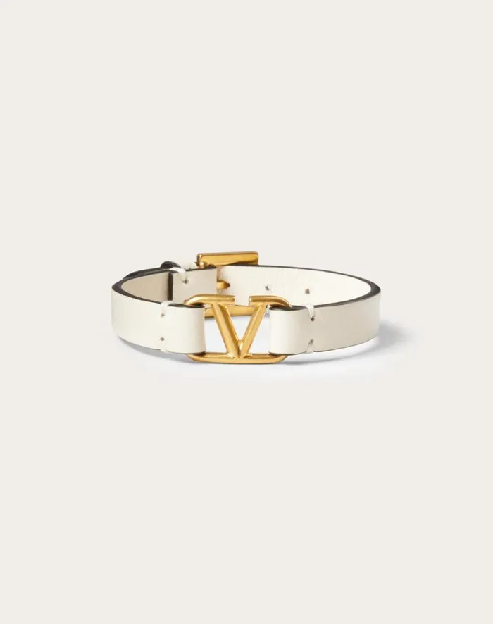Valentino Jewelry Woman Vlogo Signature Calfskin Bracelet For Woman In Pure Redblack Pure Redblack Valentino Jewelry Woman Vlogo Signature Calfskin Bracelet For Woman In Pure Redblack Pure Redblack