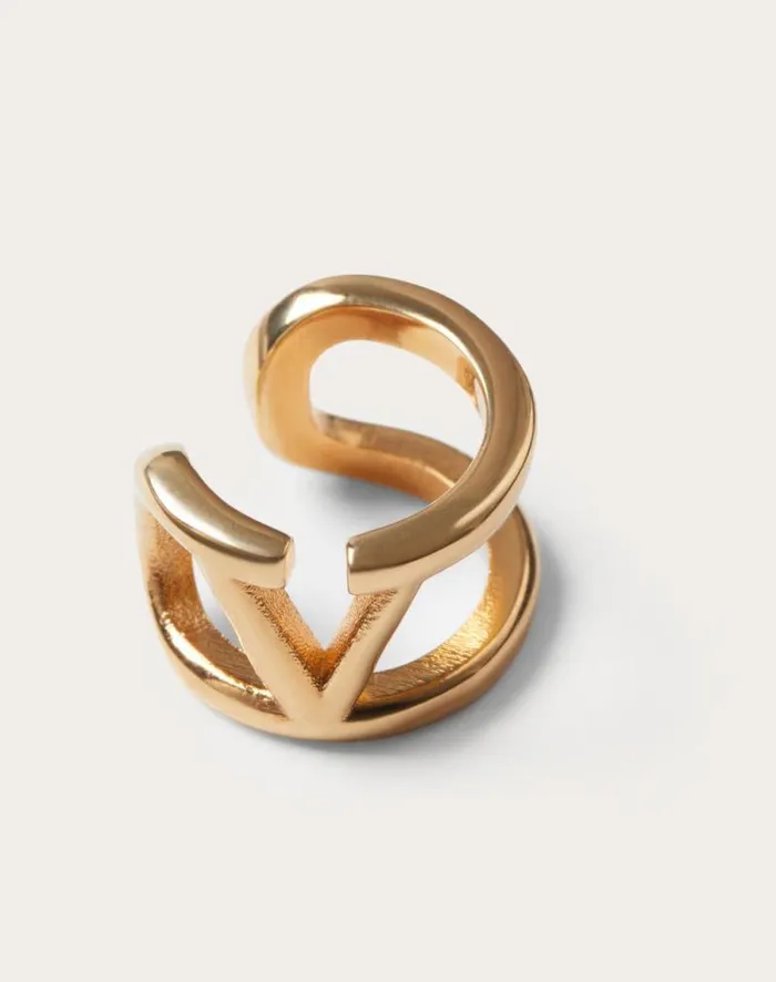 Valentino Jewelry Woman Vlogo Signature Metal Earcuff For Woman In Gold Gold Valentino Jewelry Woman Vlogo Signature Metal Earcuff For Woman In Gold Gold