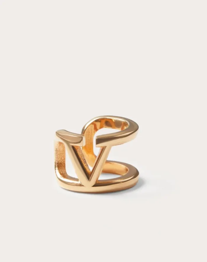 Valentino Jewelry Woman Vlogo Signature Metal Earcuff For Woman In Gold Gold Valentino Jewelry Woman Vlogo Signature Metal Earcuff For Woman In Gold Gold