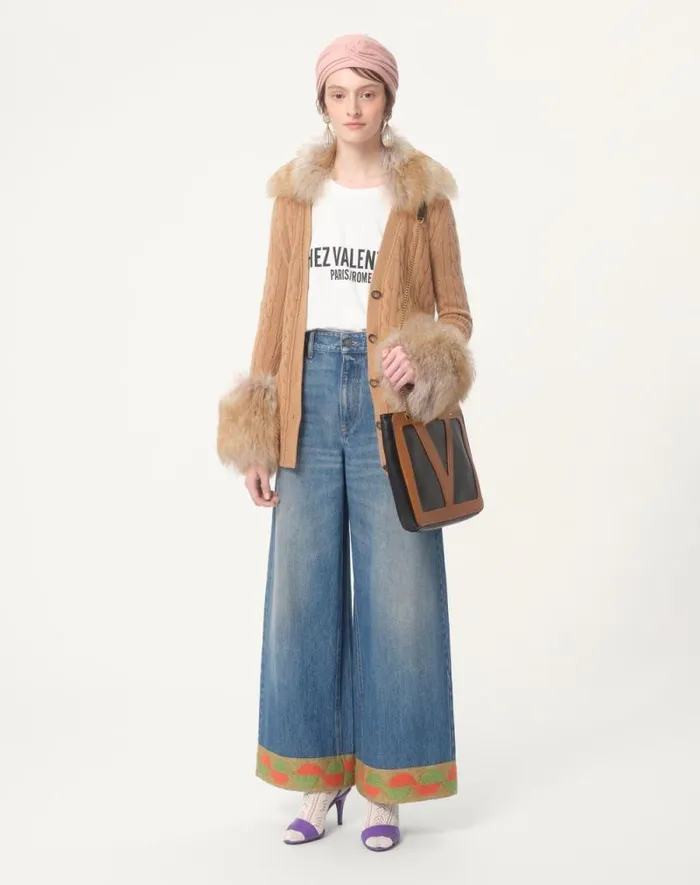Valentino Knitwear Woman Cashmere Cardigan For Woman In Camel Camel